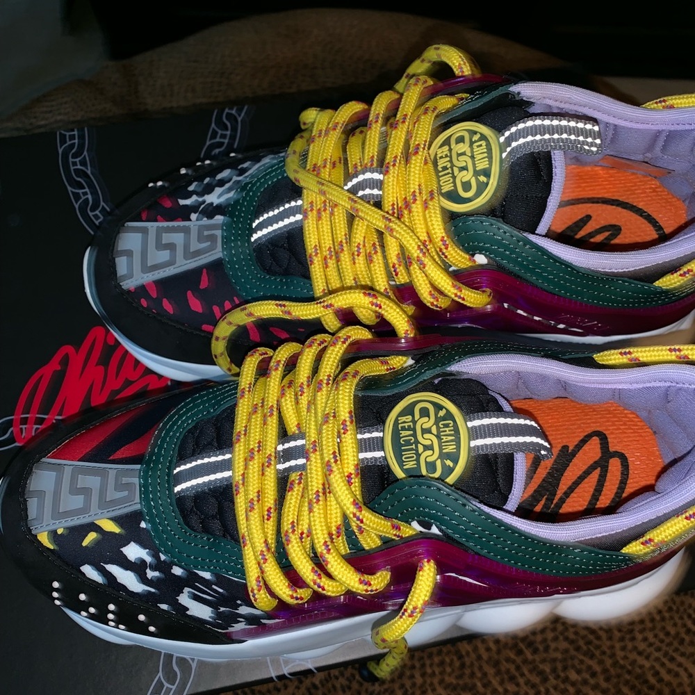 Versace Chain Reaction Sneakers Women Size 36.5